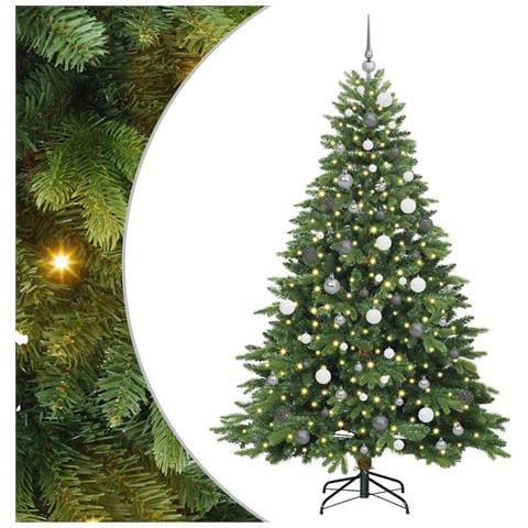 Albero di Natale artificiale con 300 LED Verde 210 cm PE e PVC - Foto 1
