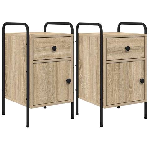 Armadio da Notte 2 pz Rovere Sonoma 35 x 36,5 x 61 cm - Foto 1
