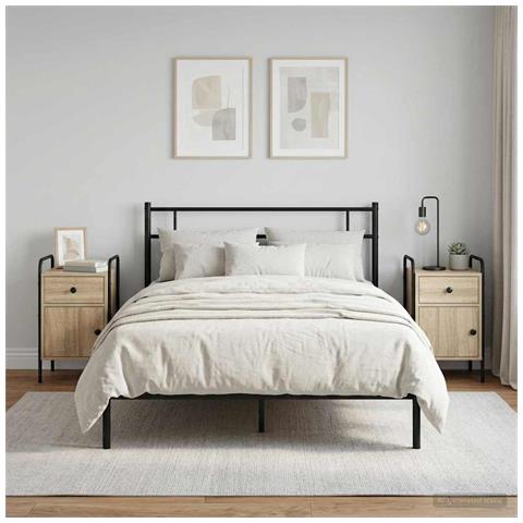 Armadio da Notte 2 pz Rovere Sonoma 35 x 36,5 x 61 cm - Foto 2