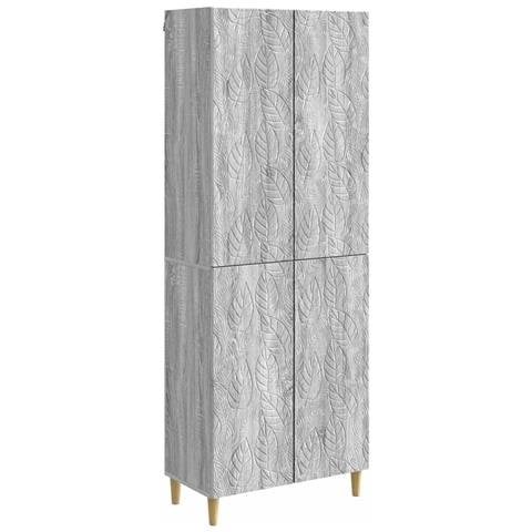 Set di armadi 2 pcs Sonoma grigio Legno ingegnerizzato - Foto 1