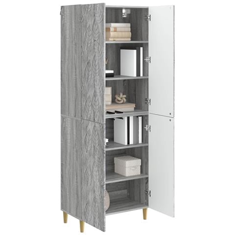 Set di armadi 2 pcs Sonoma grigio Legno ingegnerizzato - Foto 2