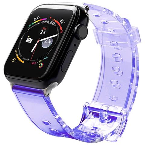 Cinturino Light Cinturino Sostitutivo Per Orologi Watch 6 / 5 / 4 / 3 / 2 / Se (40 Mm / 38 Mm), Colore Viola - Foto 1
