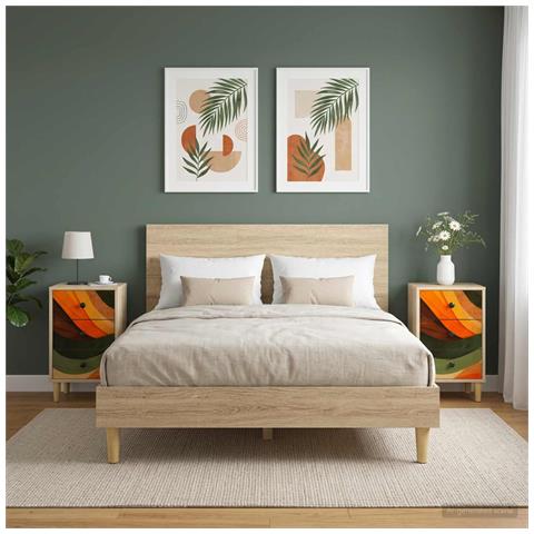 Armadio da Notte BONN 2 pz Rovere Sonoma 36 x 33 x 60 cm - Foto 2