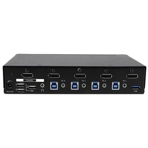 Switch Commutatore KVM a 4 Porte DisplayPort con Hub per periferiche USB 3.0 - 4K - Foto 2