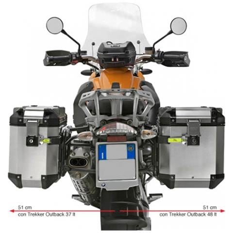 Portavaligie Per Trekker Outback Nero Laterale - Foto 6