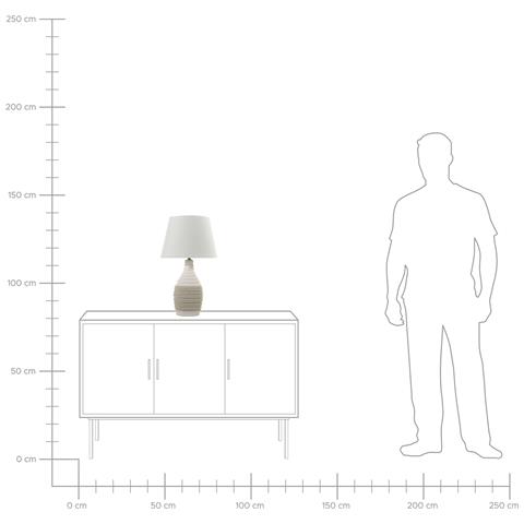 Lampada Da Tavolo In Color Crema Tormes - Foto 24