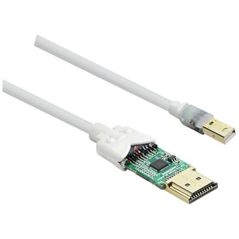 Mini-displayport / Hdmi Cavo Di Collegamento [1x Spina Mini Displayport - 1x Spina Hdmi] 0.50 M Bianco - Foto 1