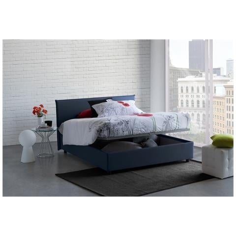 Talamo Italia Letto contenitore Matrimoniale Anna Made in Italy Letto con rivestimento in tessuto Apertura frontale adatto per materasso cm 160x190 Blu Talamo Italia Letto contenitore Matrimoniale Anna Made in Italy Letto con rivestimento in tessuto Apertura frontale adatto per materasso cm 160x190 Blu