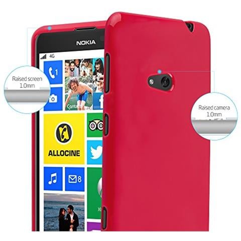 Custodia Compatibile Con Nokia Lumia 625 In Jelly Rosso - Coperchio Protettivo In Silicone Tpu Flessibile - Foto 2