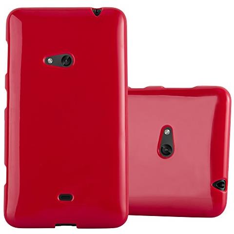 Custodia Compatibile Con Nokia Lumia 625 In Jelly Rosso - Coperchio Protettivo In Silicone Tpu Flessibile - Foto 1