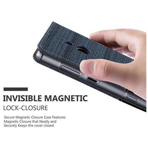 Custodia Compatibile Con Nokia Lumia 925 In Blu Scuro Nero - Coperchio Protettiva Con Chiusura Magnetica, Funzione Stand E Tasca Per Le Carte - Foto 9