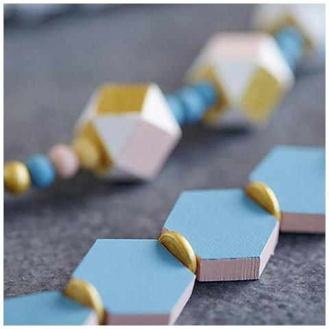 15 Perline Di Legno Esagonale 20 X 3 Mm - Foto 5