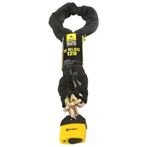 Auvray Bd10auv - Catena Con Lucchetto, Per Motociclo, Lunghezza: 1200 Mm, Giallo - Foto 4