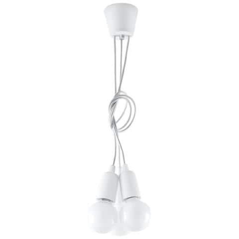 Sollux Diego 3 Sl. 0570 - Lampada A Sospensione Moderna A Led Bianca Per Soggiorno, Camera Da Letto, Corridoio, Ufficio, Attacco E27 - Foto 15