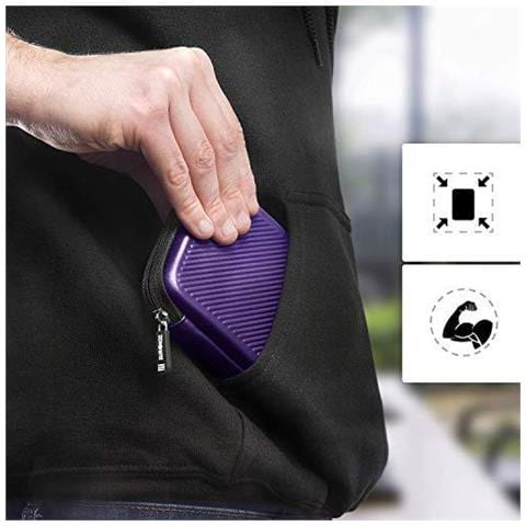 Disco Rigido Caso Hdc2 Vt Violet Portatile Eva Bagagli Custodia Per Hardrive E Cavi Esterni Leggero E Di Protezione Adatto Per We Occidentale Toshiba Buffalo Hitachi Seagate Samsung - Foto 2