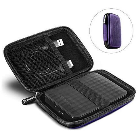 Disco Rigido Caso Hdc2 Vt Violet Portatile Eva Bagagli Custodia Per Hardrive E Cavi Esterni Leggero E Di Protezione Adatto Per We Occidentale Toshiba Buffalo Hitachi Seagate Samsung - Foto 1
