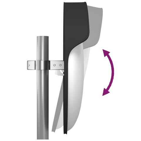 Specchio per Traffico Convesso Nero Ø60 cm in Policarbonato - Foto 7