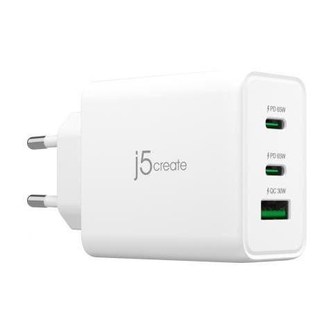 J5create Jup3365e-en Caricatore Gan Usb-c A 3 Porte Da 65w - Ue - Foto 1