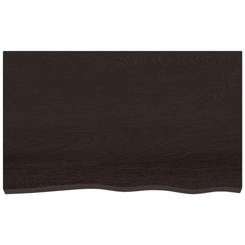 Piano Bagno Marrone Scuro 100x60x (2-4) cm Legno Trattato - Foto 2