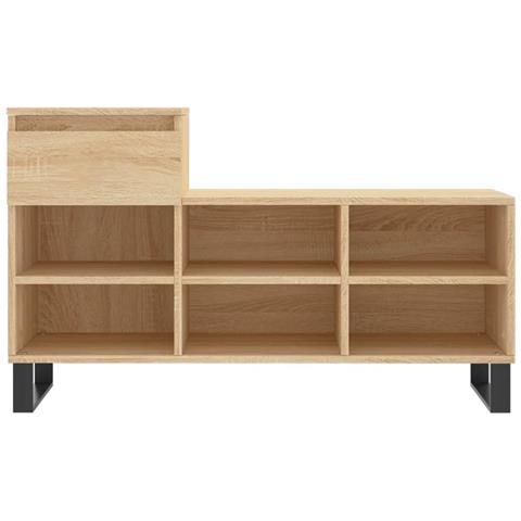 Scarpiera Rovere Sonoma 102x36x60 Cm In Legno Multistrato - Foto 2