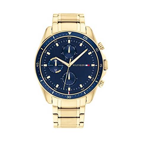 Orologio Analogico Multifunzione Al Quarzo Da Uomo Con Cinturino In Acciaio Inossidabile Dorato - 1791834 - Foto 1
