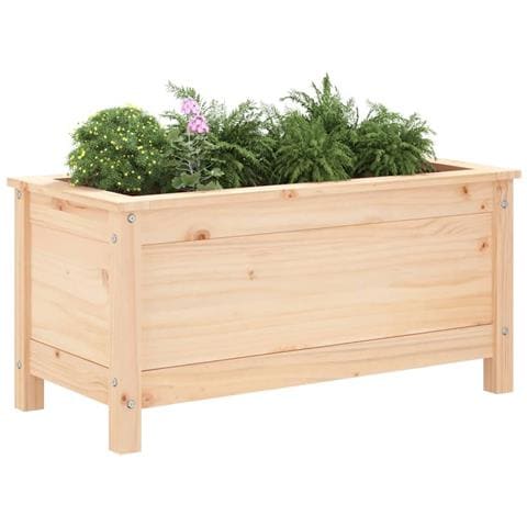 Fioriera Da Giardino 82,5x40x39 Cm In Legno Massello Di Pino - Foto 2