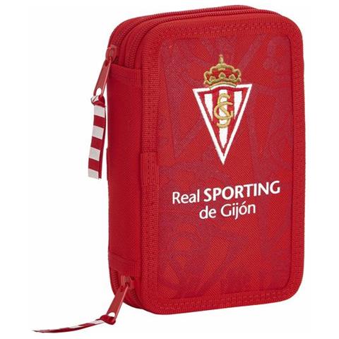 Plumier Doppio Real Sporting De Gijón Rosso (28 Pcs) - Foto 1