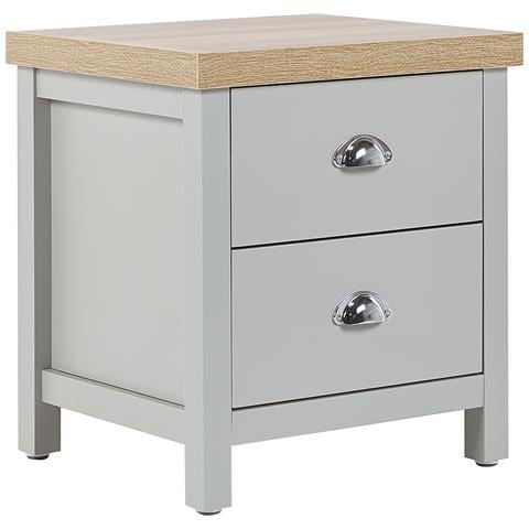 Comodino Legno Chiaro E Argento 45 X 40 Cm Clio - Foto 7