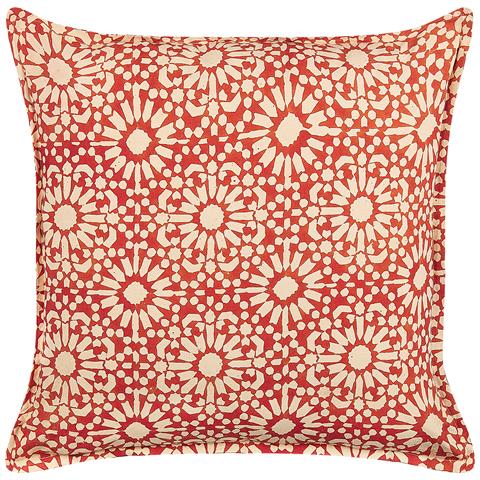 Cuscino Decorativo Ceiba Cotone 45 X 45 Cm Geometrico Stampa A Blocchi Rosso - Foto 5