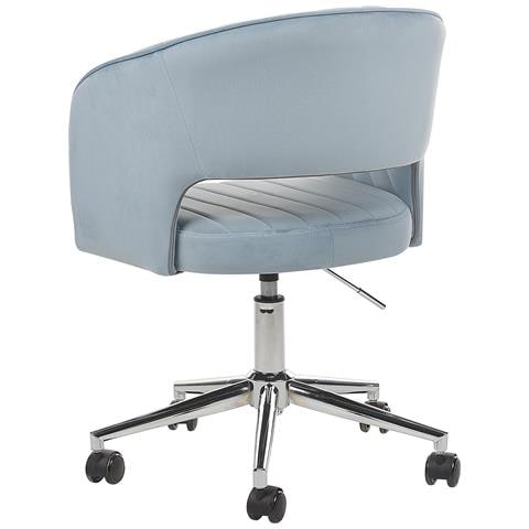Sedia Da Scrivania Katonah Velluto Azzurro - Foto 2