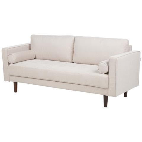 Divano 3 Posti Nurmo Tessuto Beige Chiaro - Foto 2