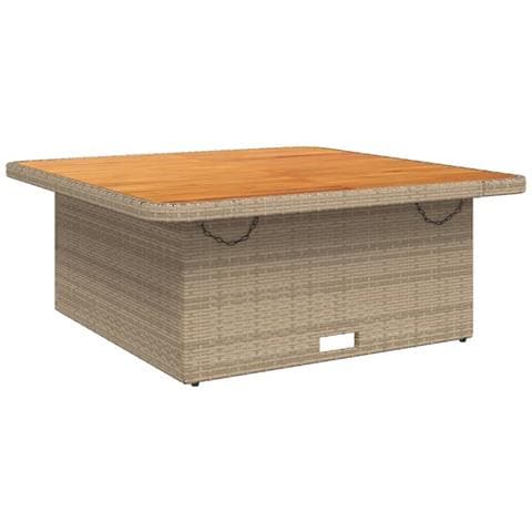 Set Da Pranzo Da Giardino 4 Pz Con Cuscini Beige In Polyrattan - Foto 3