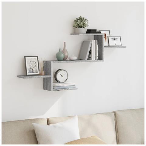 Mensola A Muro Grigio Sonoma 104x15x49 Cm Legno Multistrato - Foto 1