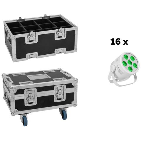 Set 16x Led Silent Par 6 Qcl Floor Ws + Case (20001003) - Foto 1