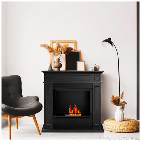 Camino A Bioetanolo Biocamino Da Terra Jefferson Nero L 89,5 X H90,5 X P28 - Foto 2