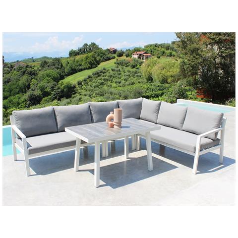 Bora - Salotto Angolare In Alluminio Con Tavolino - Foto 2