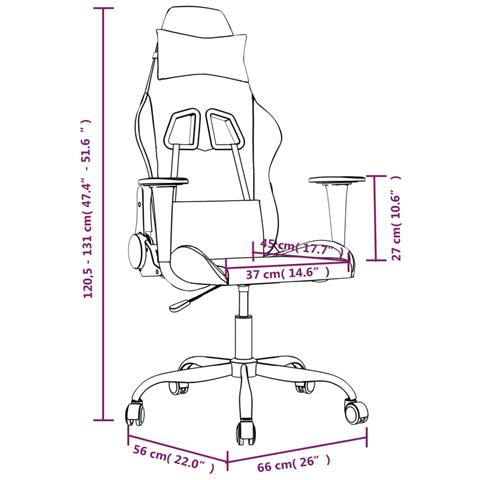 Sedia Gaming Nero e Rosso Vino in Similpelle - Foto 2