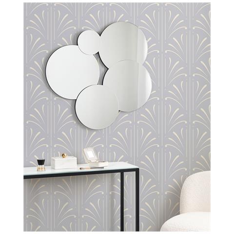 Specchio Clais 82 Cm 80 Cm Argento - Foto 1