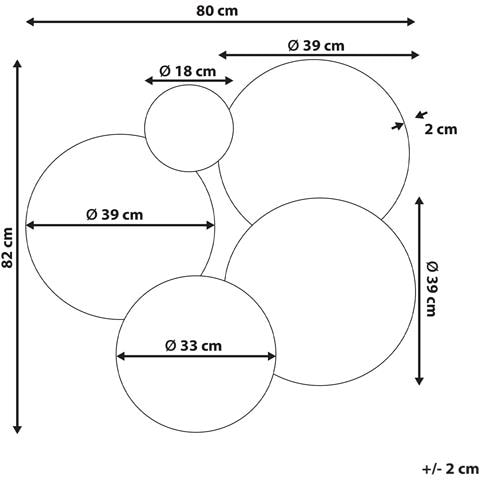 Specchio Clais 82 Cm 80 Cm Argento - Foto 6
