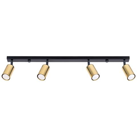 Lampada Da Soffitto Winx 4l Nero /oro Sl. 1387 - Moderno Lampade Da Soffitto Oro Nero 18.5x82x6 Cm - Foto 1