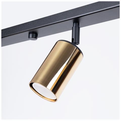 Lampada Da Soffitto Winx 4l Nero /oro Sl. 1387 - Moderno Lampade Da Soffitto Oro Nero 18.5x82x6 Cm - Foto 8