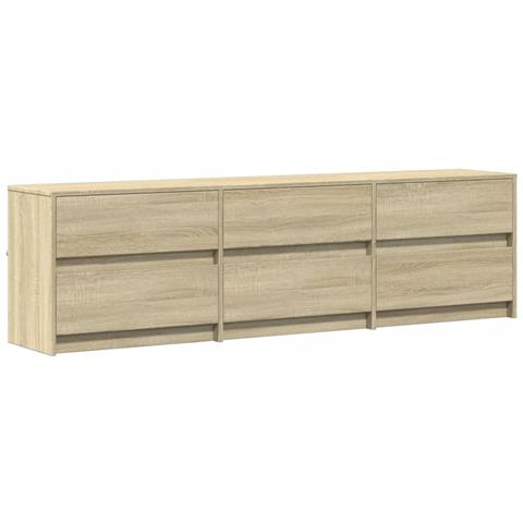 Mobile Porta TV con LED Rovere Sonoma 180x34x50cm in Truciolato - Foto 2