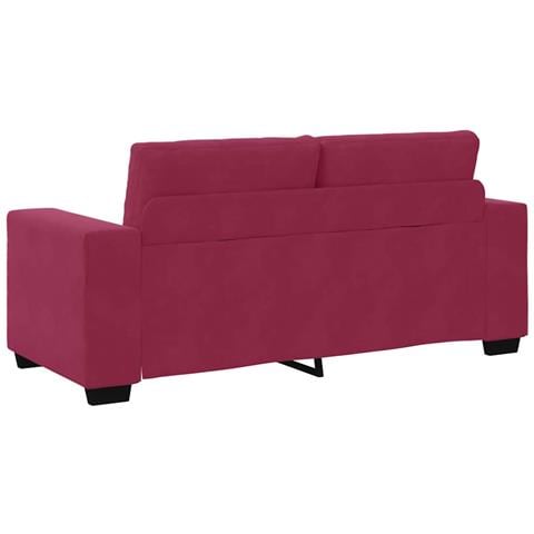 Divano Divanetto Rosso Vino 140 cm in Velluto - Foto 2