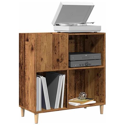 Mobile Porta Dischi Legno Antico 84,5x38x89cm Legno Multistrato - Foto 1