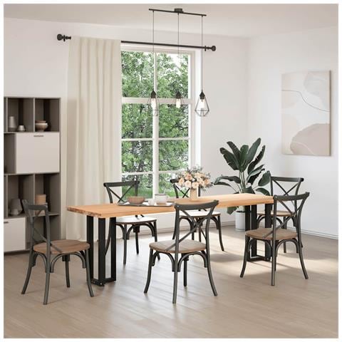 Gambe Tavolo Consolle A T 2 Pz Nero 25x28x(72-73) Cm Acciaio - Foto 2