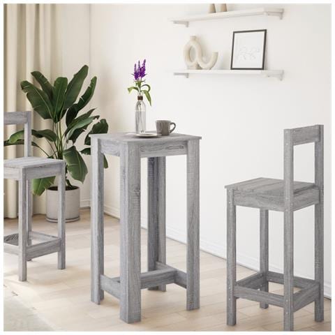 Tavolo Da Bar Grigio Sonoma 51x50x103,5 Cm In Legno Multistrato - Foto 3