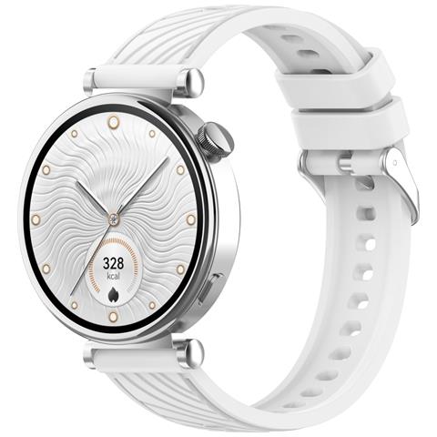 Cinturino In Silicone Testurizzato Per Huawei Gt5 / Gt5 Pro White - Foto 1