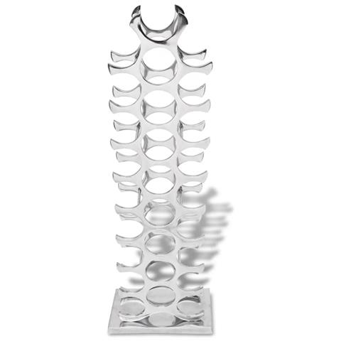 Lusso Casadino -  Portavini In Alluminio Argento 27 Bottiglie - Foto 1