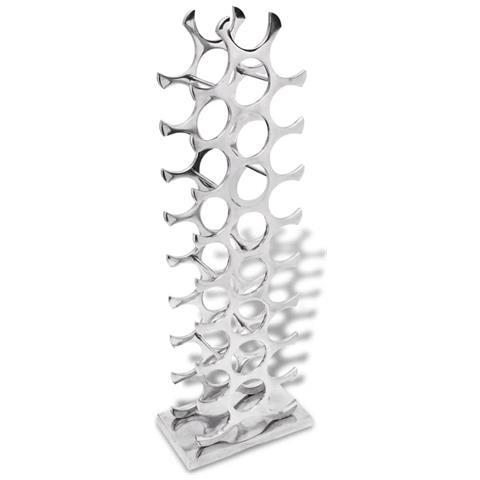 Lusso Casadino -  Portavini In Alluminio Argento 27 Bottiglie - Foto 2