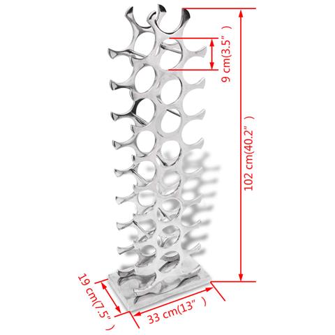 Lusso Casadino -  Portavini In Alluminio Argento 27 Bottiglie - Foto 4